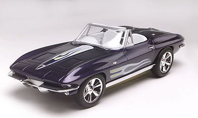 1963 Vette Convertible -- Snap Tite Plastic Model Vehicle Kit -- 1/25 Scale -- #851934