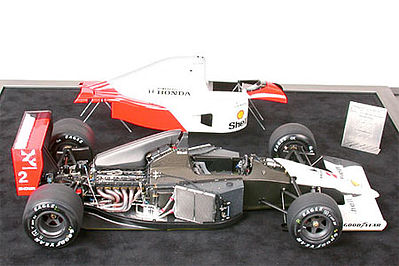 McLaren MP4/6 Honda Racecar GP F1 Formula -- Plastic Model Car Kit -- 1/12 Scale -- #89721